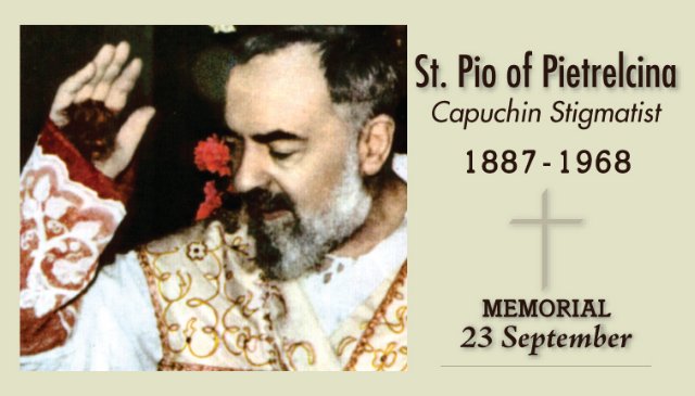 SEPTEMBER 23rd: St. Padre Pio Prayer Card ***BUYONEGETONEFREE***
